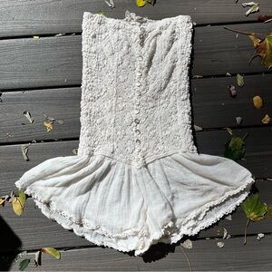 Vintage Free People’s Jen’s Pirate Booty White Lace Romper